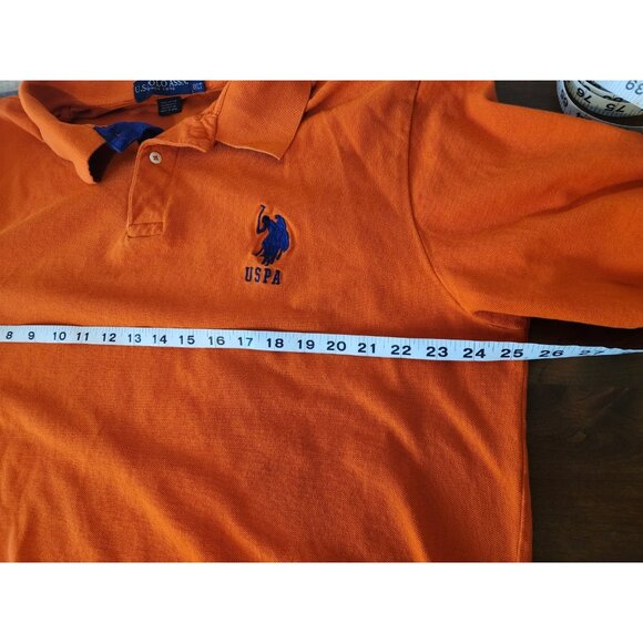 U.S. Polo assn Men's Golf Short Sleeve Orange Polo XXL Tal - Picture 5 of 8